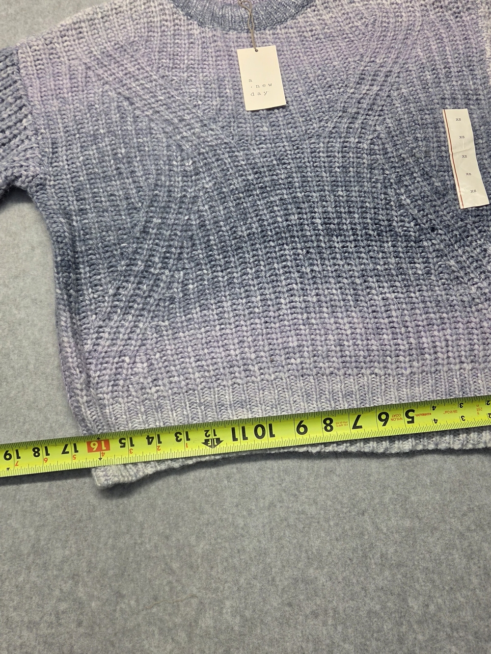 0372 a new day Lavender Ombre Crewneck Sweater Size Xs - Picture 10 of 13